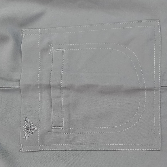 Med Couture Plus + One Women's Pewter Maturity Scrub Pants Size XS 4 Way Stretch - Picture 7 of 16